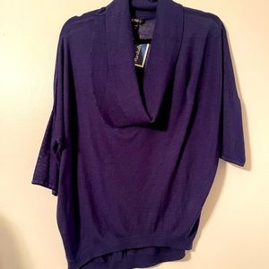 Navy cowl neck sweater. NWT.